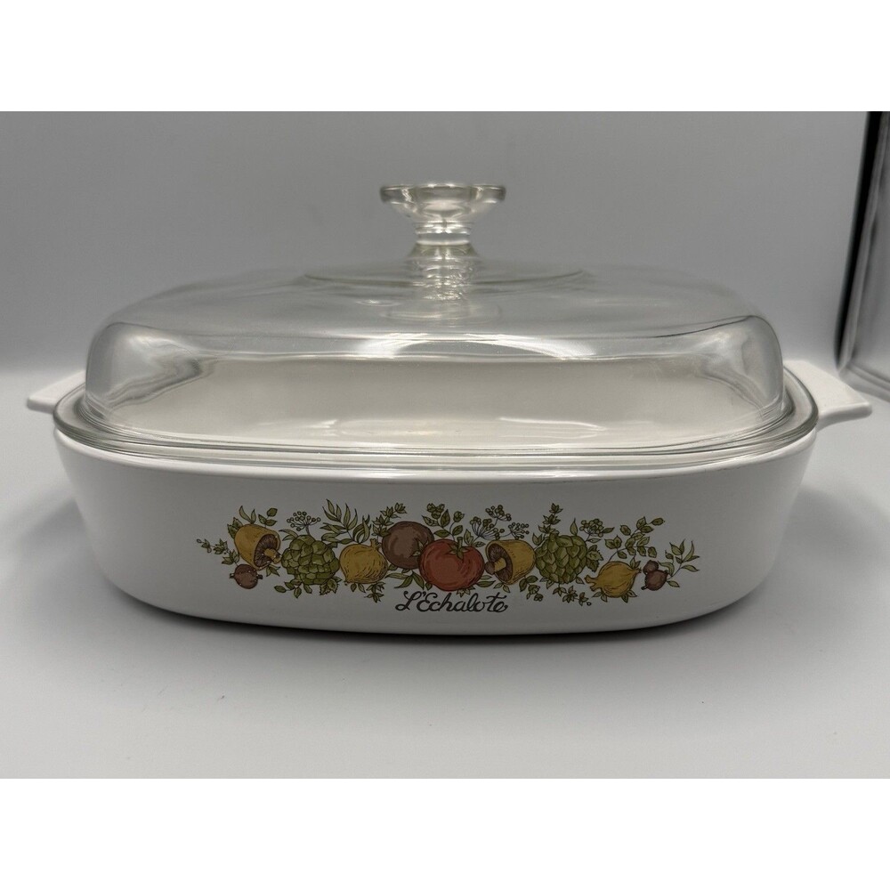 Vintage Large 2.5L Corning Ware Spice of Life A-10-B Casserole With Lid